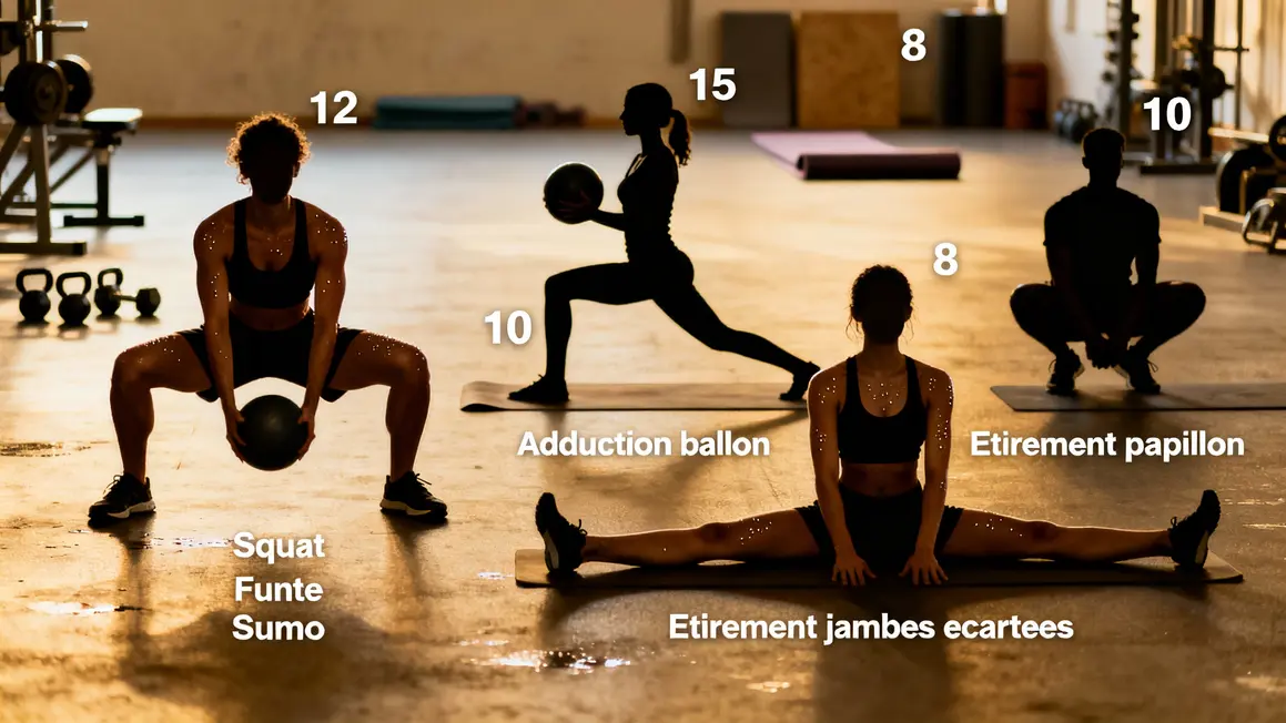 Exercices adducteurs gym renforcement étirement