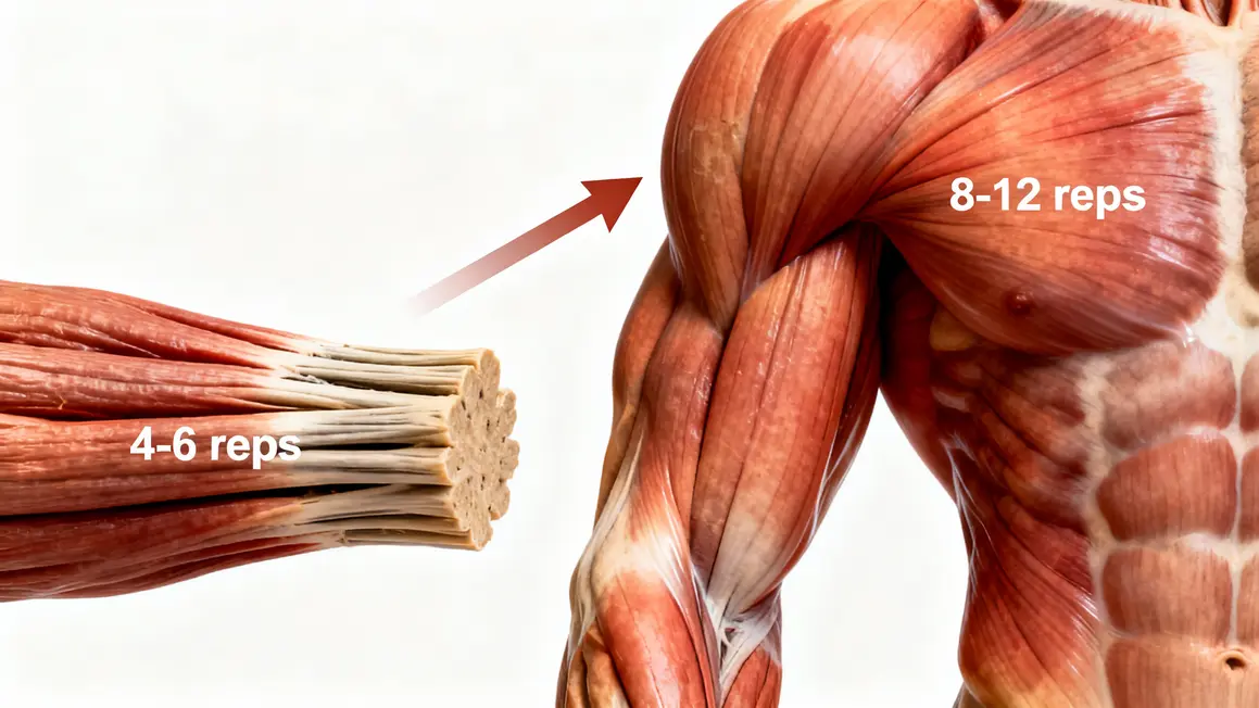 graphique types d'hypertrophie musculaire prise de masse