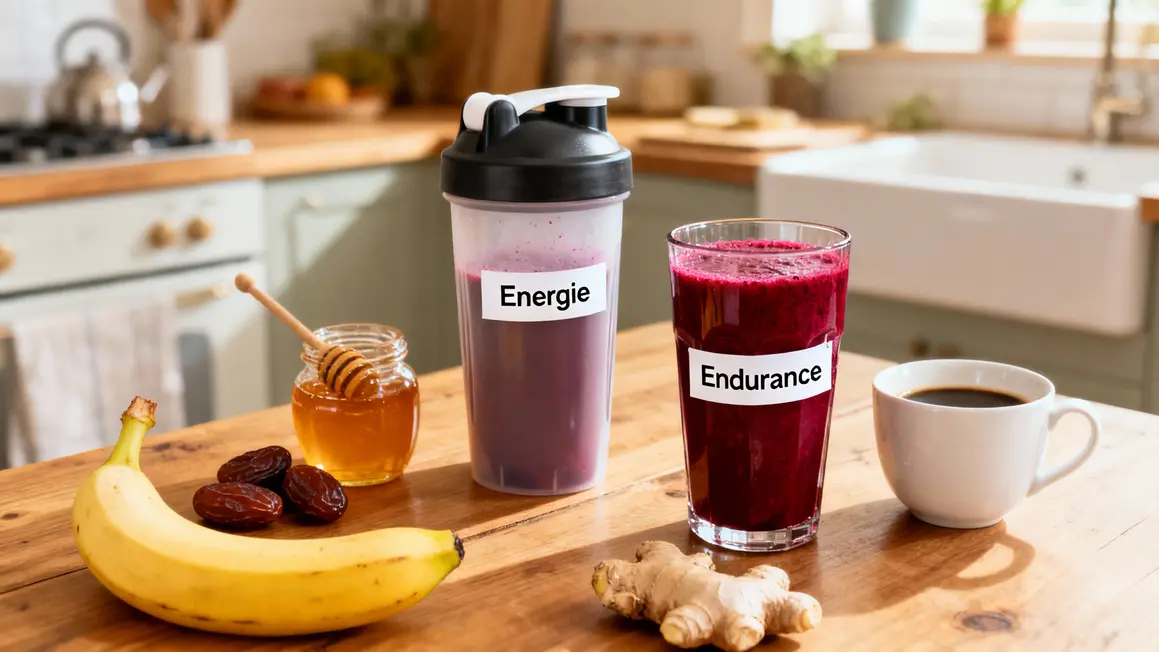 ingredients preworkout maison naturel energie endurance banane datte miel proteine
