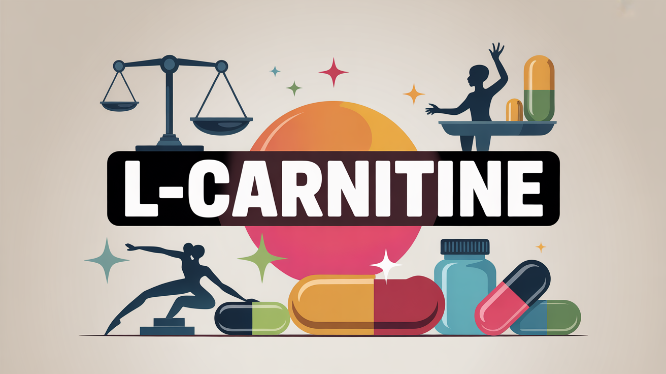 illustration l-carnitine perte de poids silhouettes balances haltères