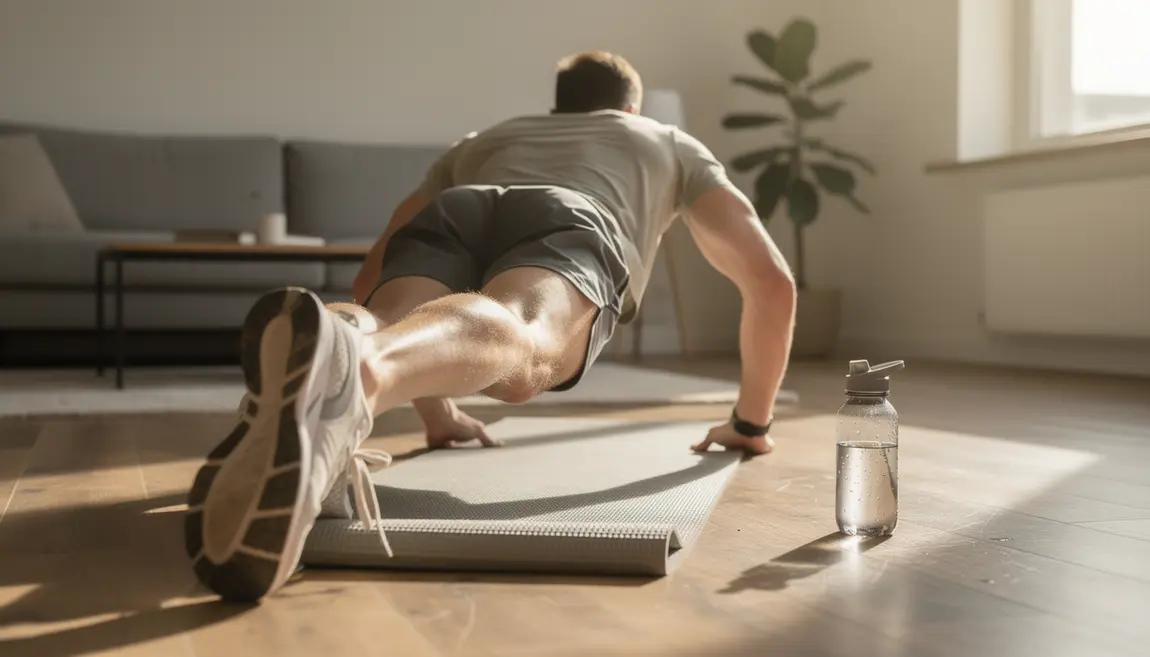 homme sportif effectuant des pompes programme 7 jours
