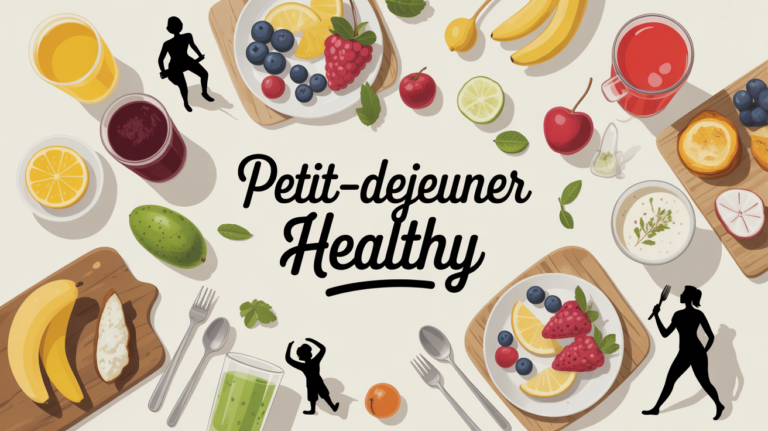 Table petit dejeuner healthy ambiance famille sportif