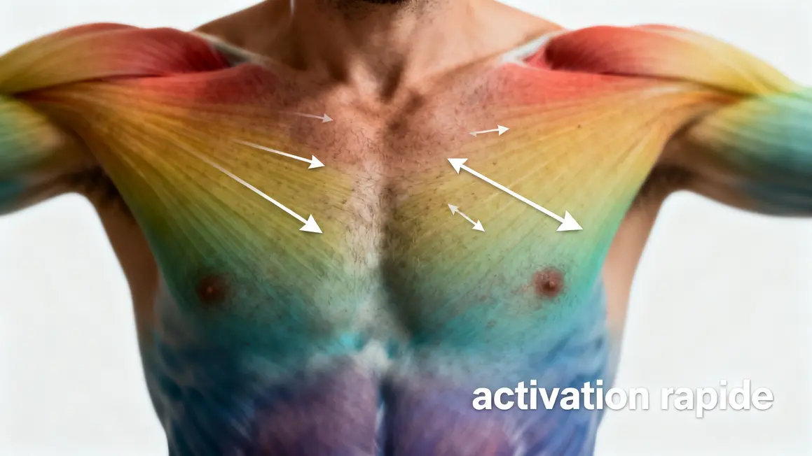 zones pectorales fibres activation rapide