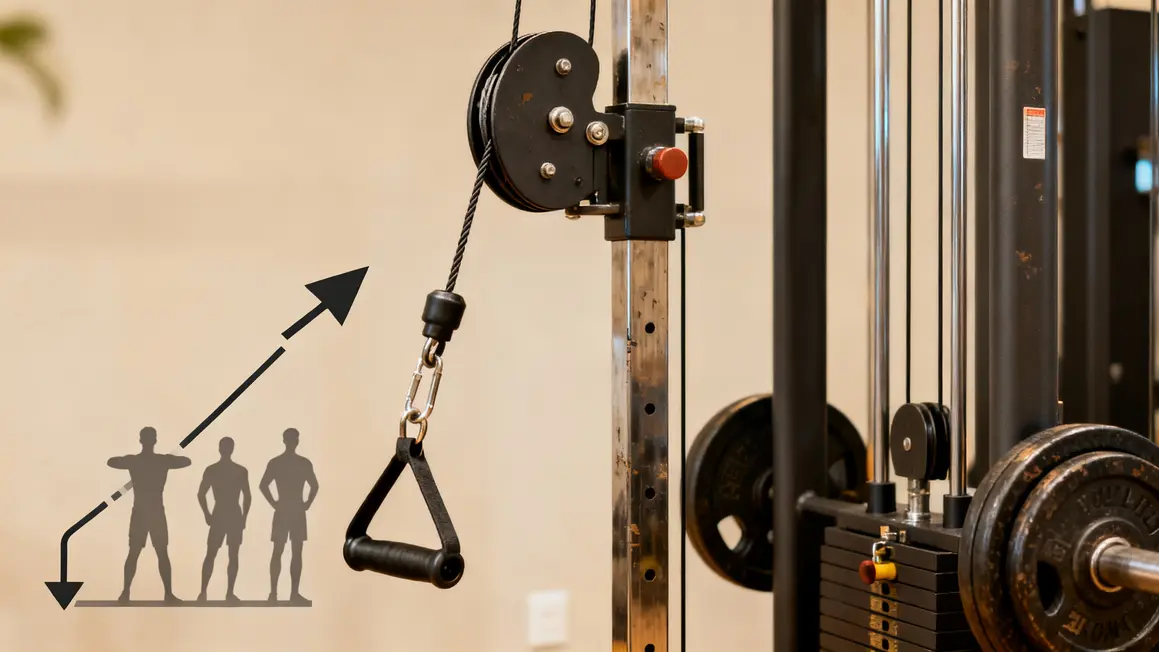 schema cable poulie musculation tension continue