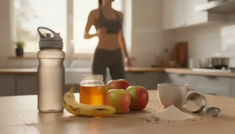 preworkout maison naturel avec gourde fruits cafe proteine