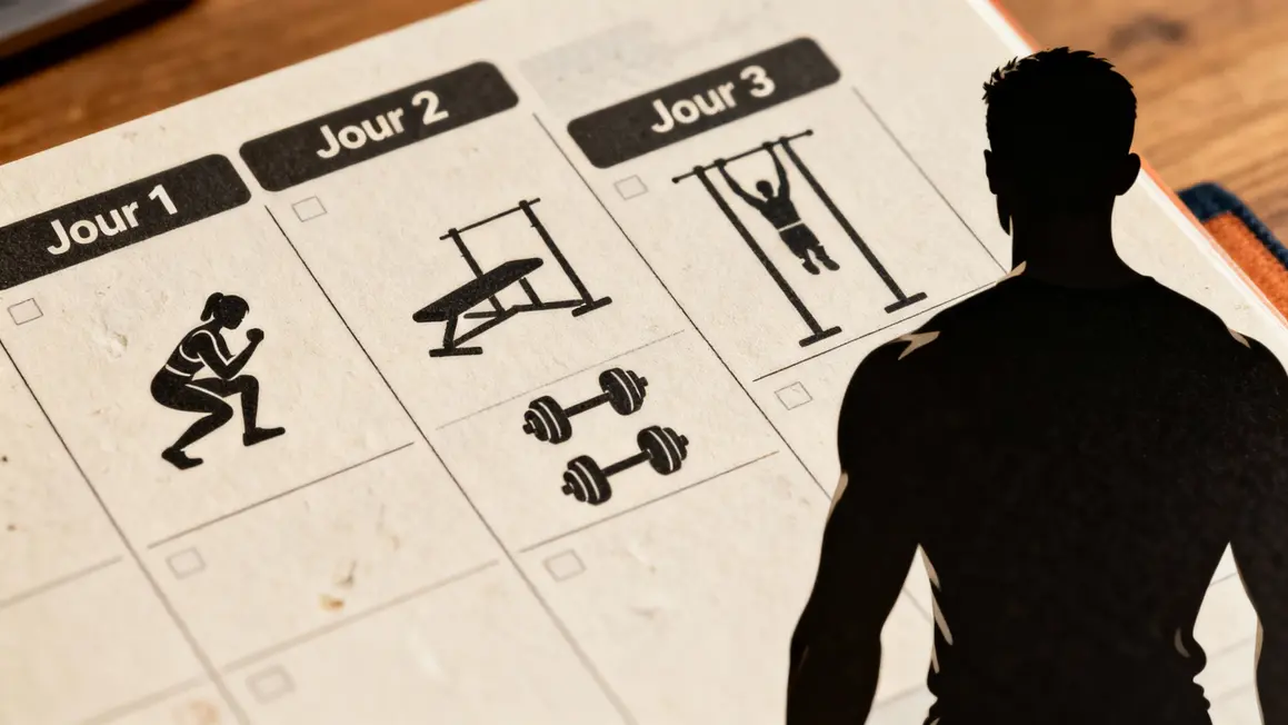 planning entrainement prise de masse exercices semaine