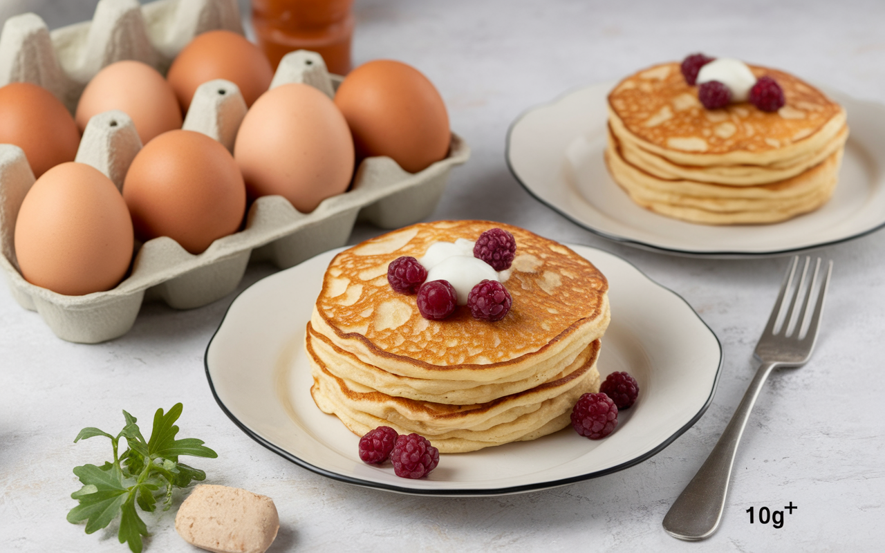 pancakes proteines sans whey 10g vue rapprochee ingredients