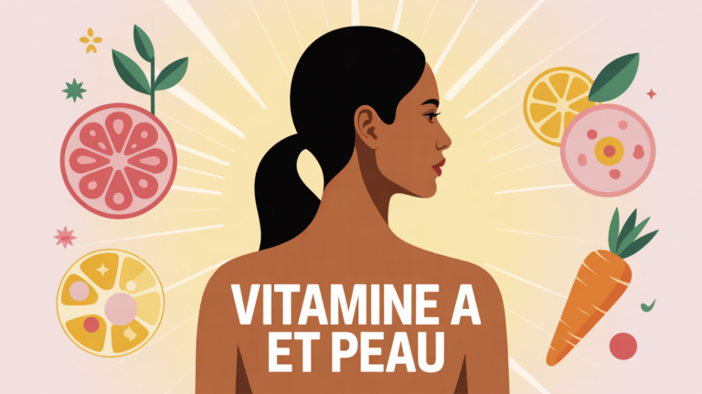 vitamine a et peau femme silhouette symboles