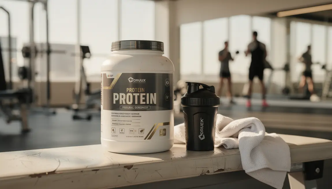whey isolate pot et shaker salle de sport