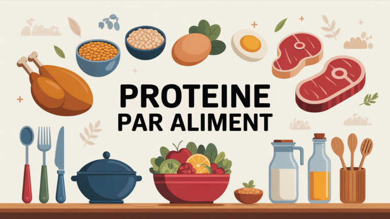 tableau calcul proteine par aliment stylise