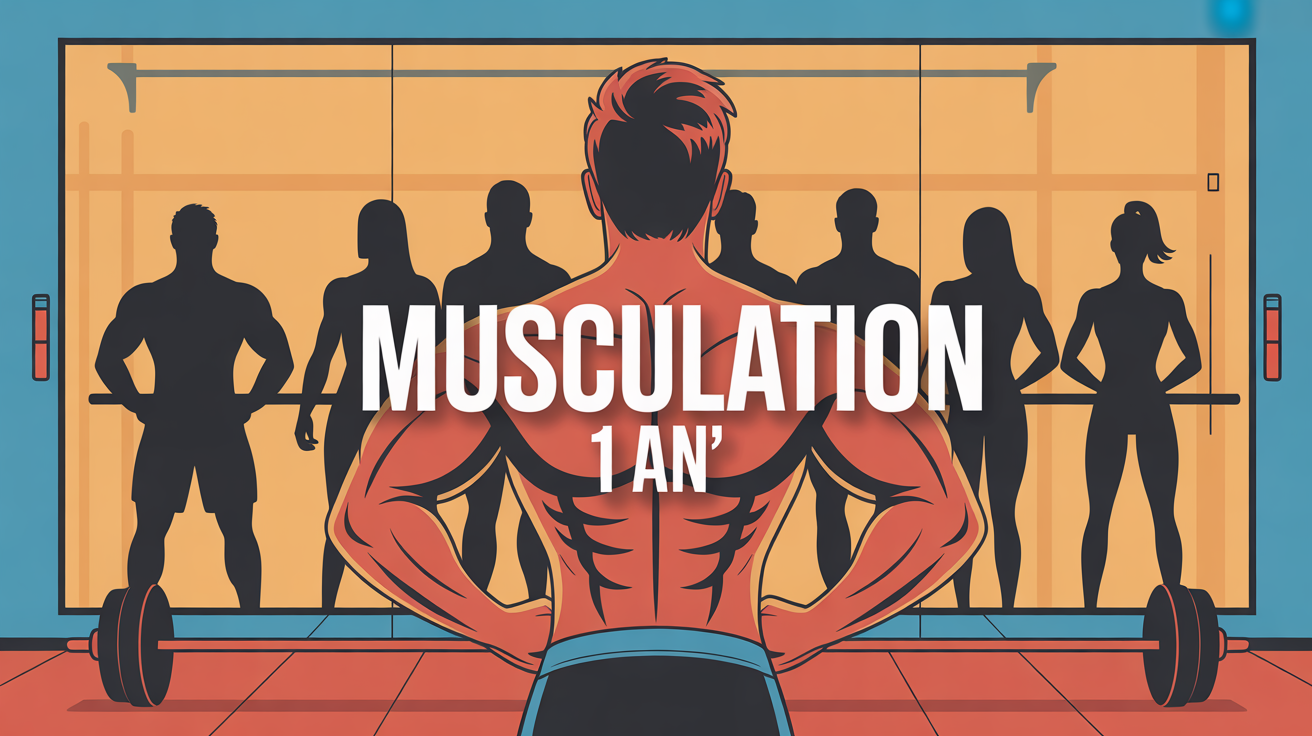 Transformation 1 an de musculation avant apres salle sport
