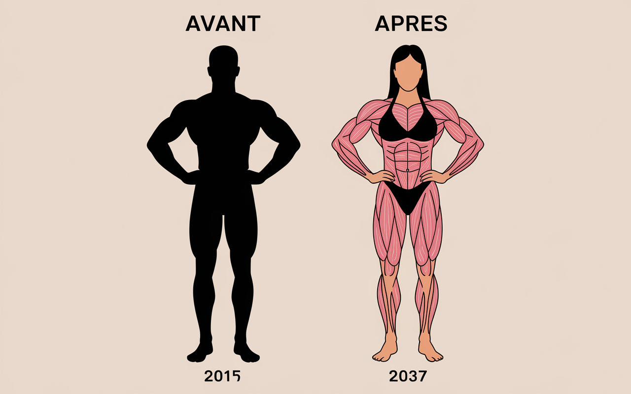 Comparaison avant apres 1 an de musculation résultats