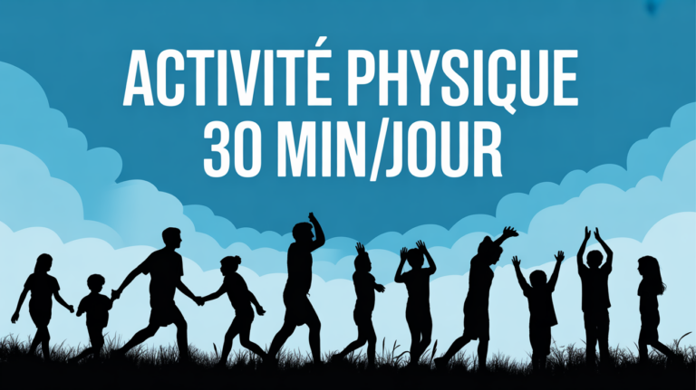 groupe actif sous ciel bleu 30 minutes de sport par jour avant apres