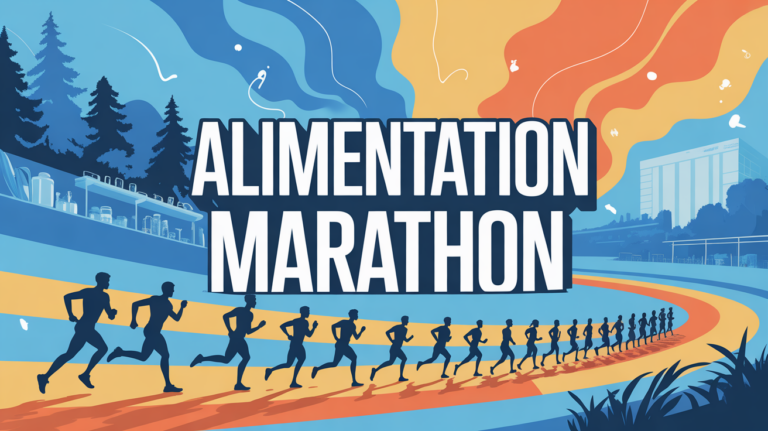Image alimentation pour un marathon silhouettes coureurs repas équilibré