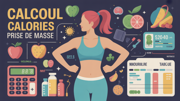 calcul calories prise de masse illustration nutrition sportive