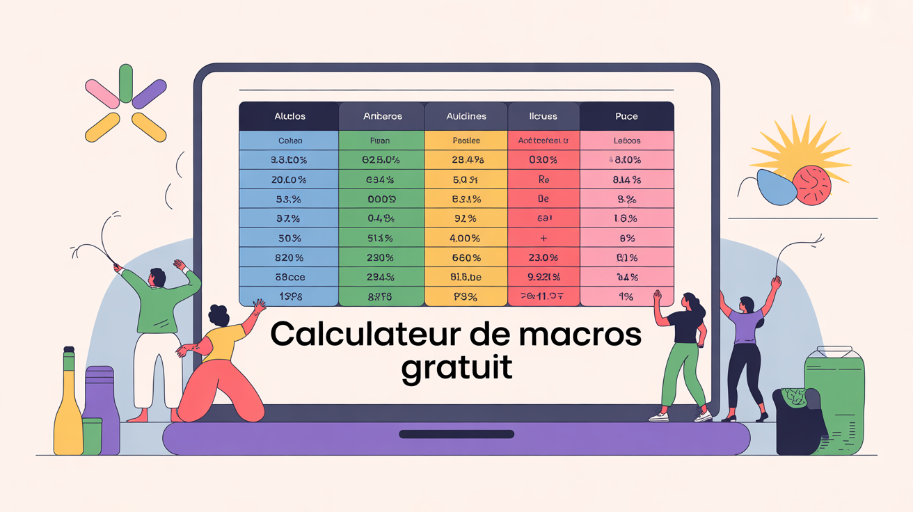 calculateur de macros gratuit sur écran d'ordinateur