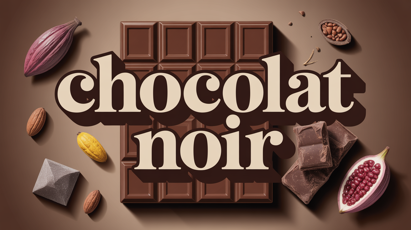 tablette chocolat noir bienfaits et mefaits fond élégant