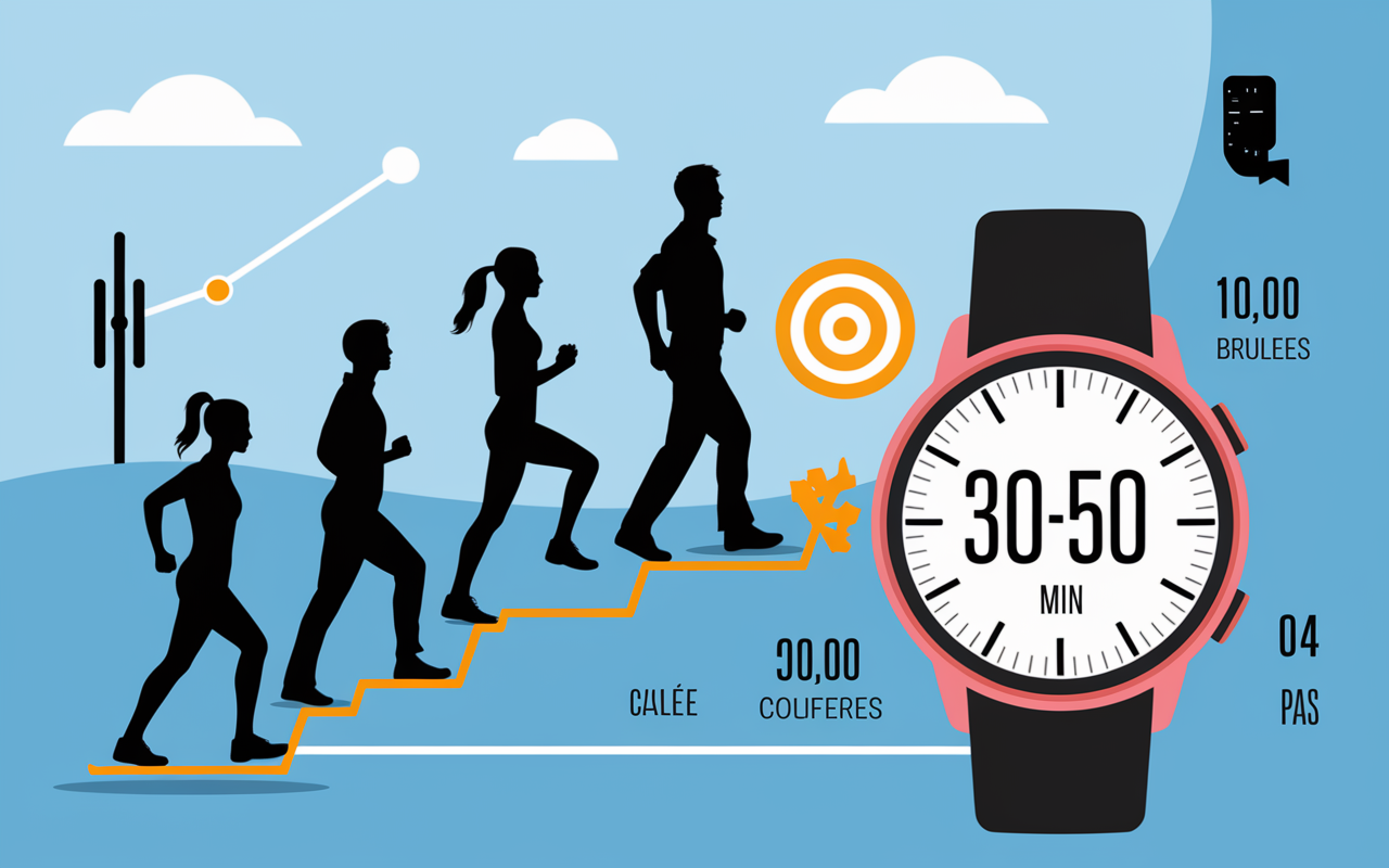 combien de temps de marche pour maigrir montre avec pas et calories
