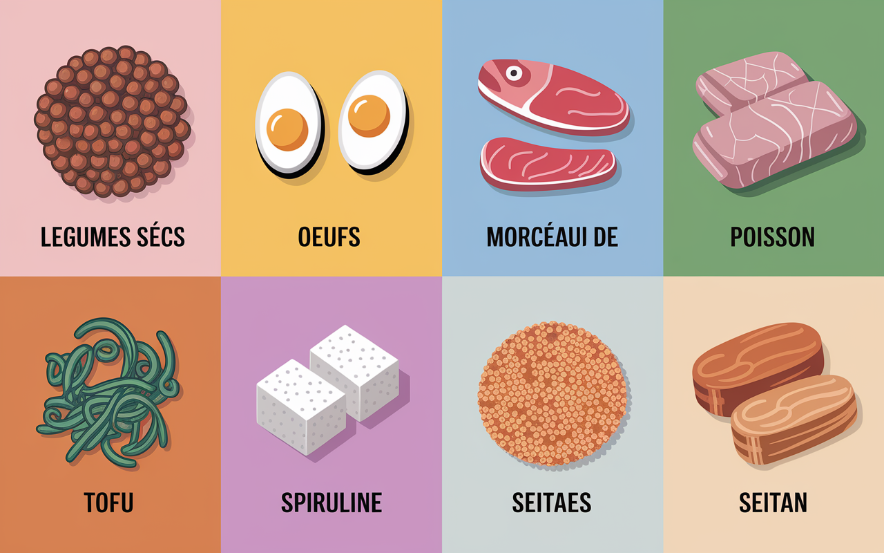 comment manger plus de proteines tableau aliments proteiques