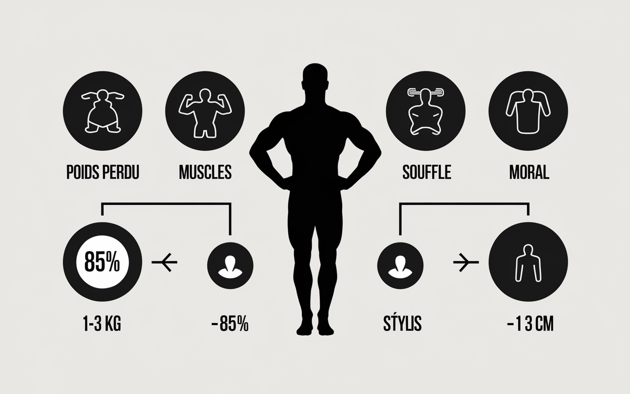 tableau hiit resultat 1 mois chiffres