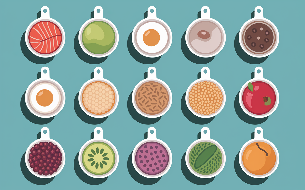 neuf bols aliments clef les aliments bon pour les cheveux