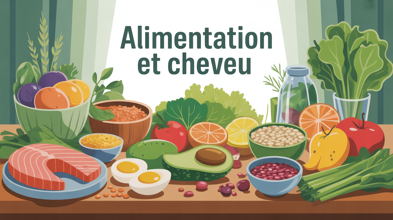 table garnie d aliments les aliments bon pour les cheveux