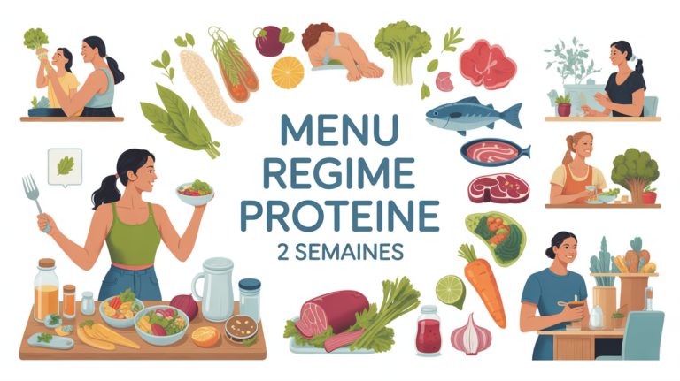 Femme active menu regime proteine 2 semaines