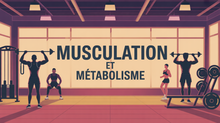 Illustration salle de sport métabolisme et musculation
