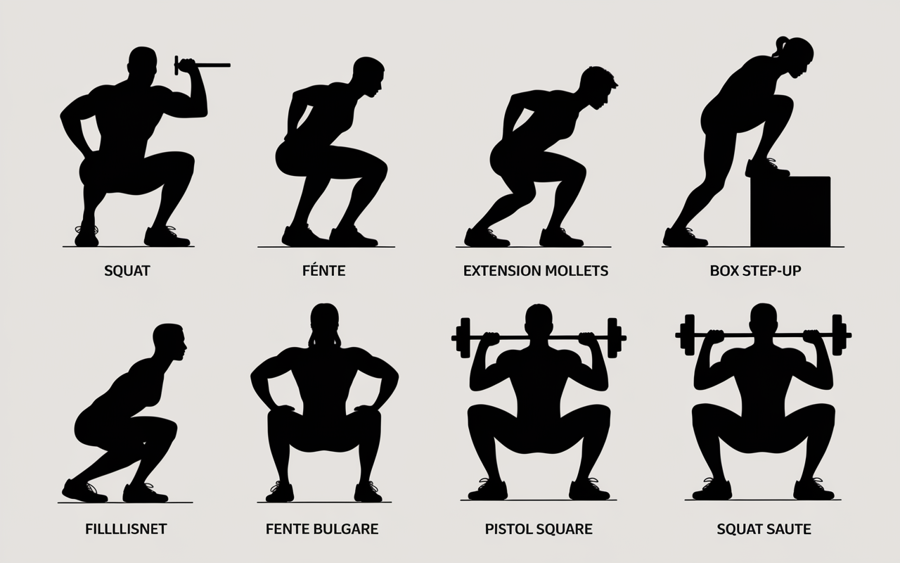 musculation jambes maison 8 exercices poids corps