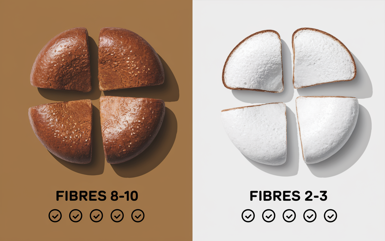 pain complet bienfait comparaison pain blanc fibres calories