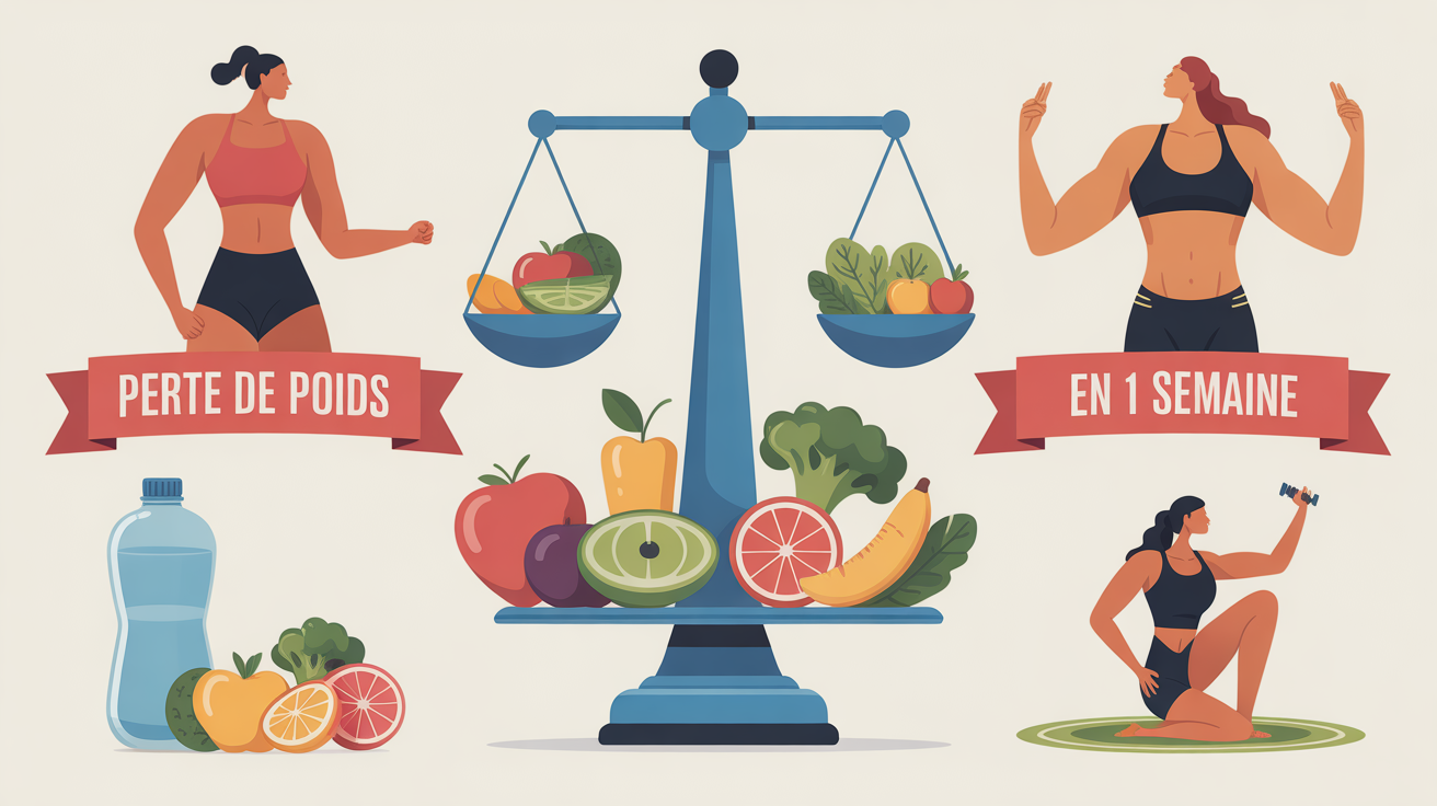 illustration perdre poids 1 semaine alimentation