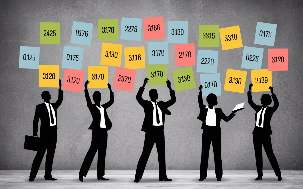 Equipe dynamique phrases motivantes travail post-it