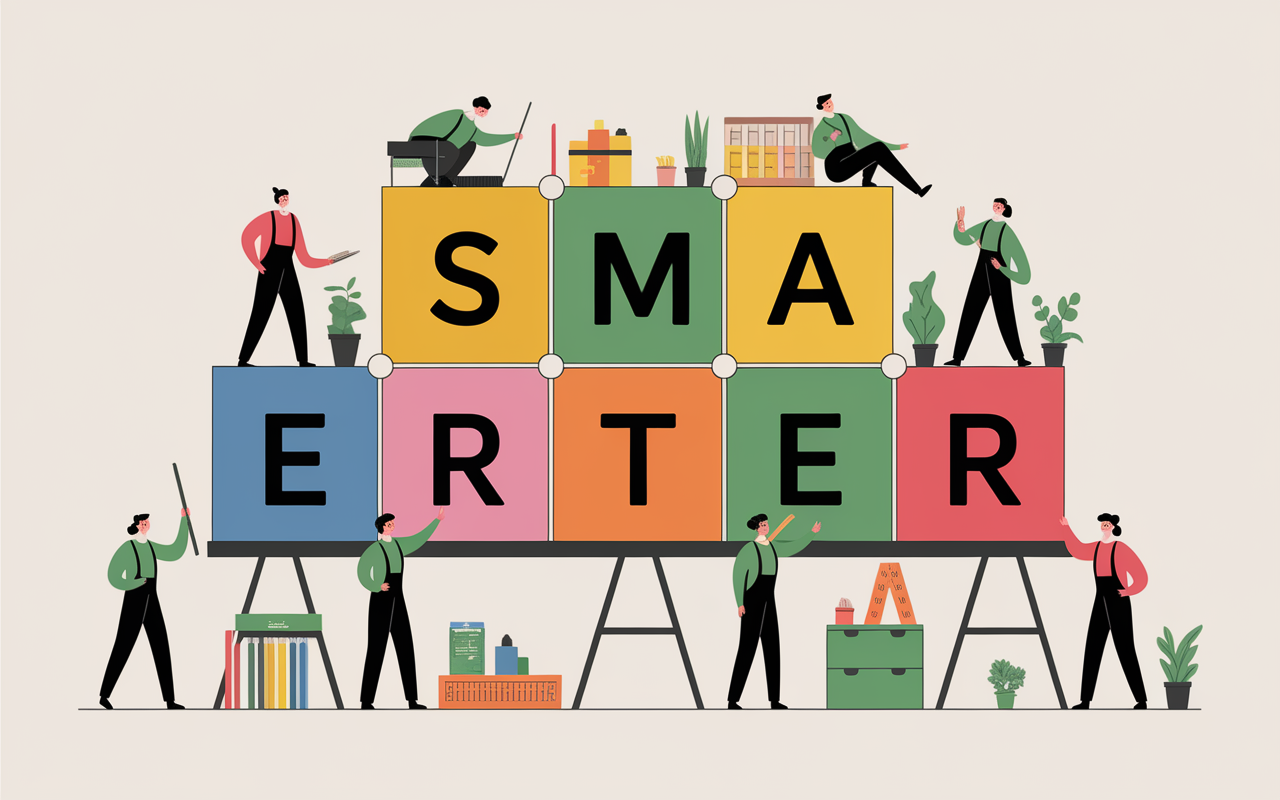 Tableau lettres couleur objectif smarter en équipe