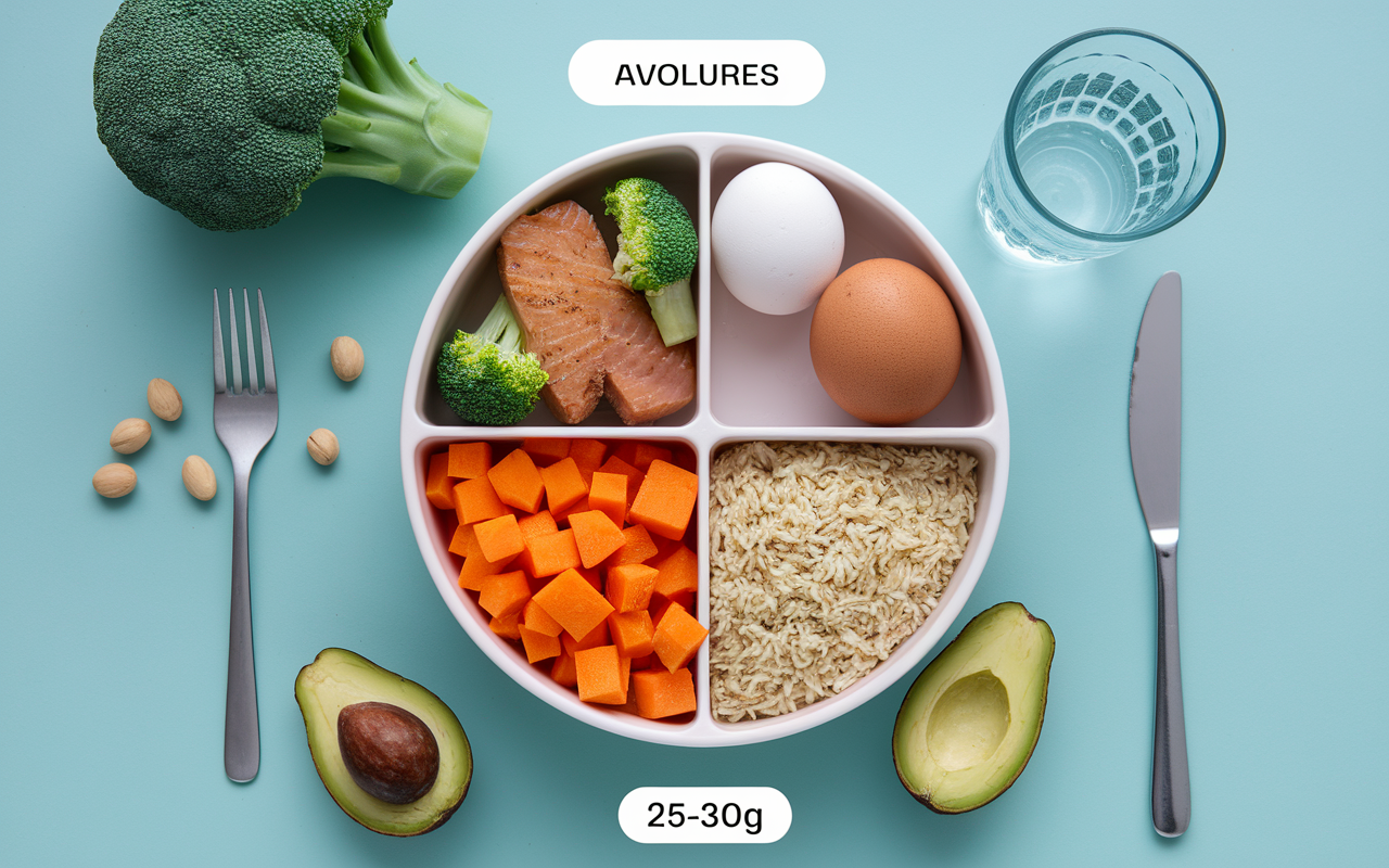 aliment pour perdre le ventre assiette équilibrée