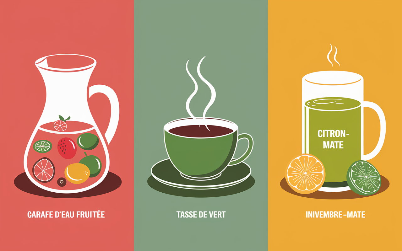 illustration catégories boisson pour perdre du poids