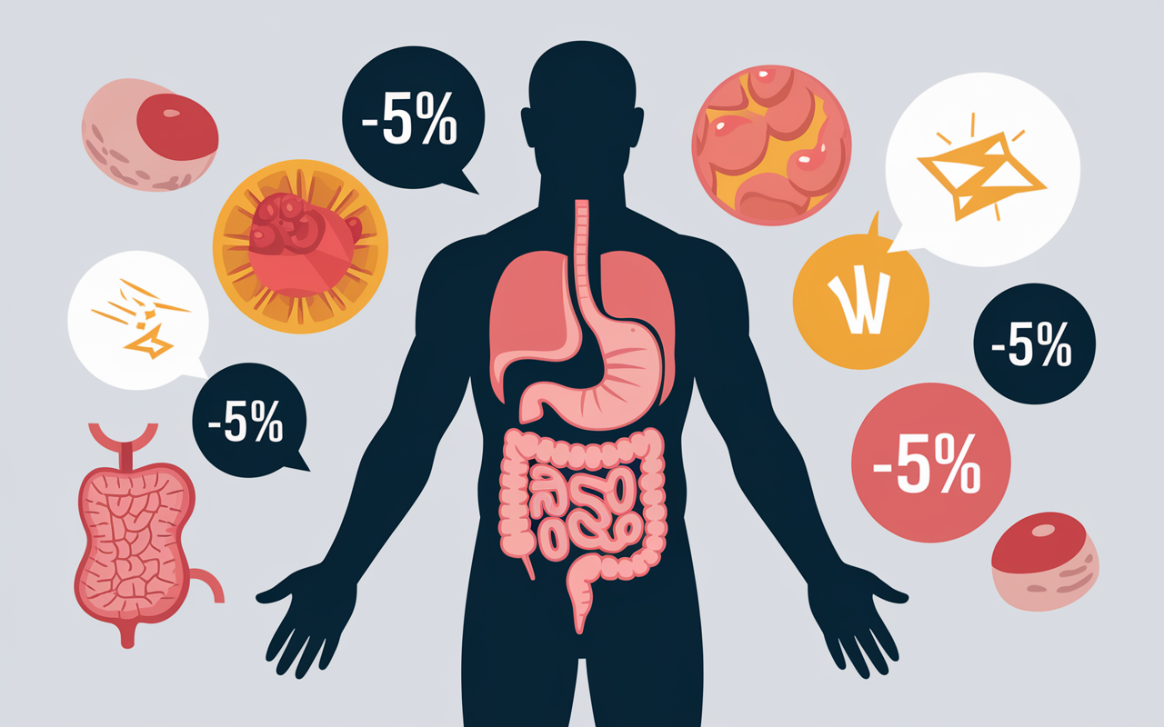 cause perte de poids illustration digestive