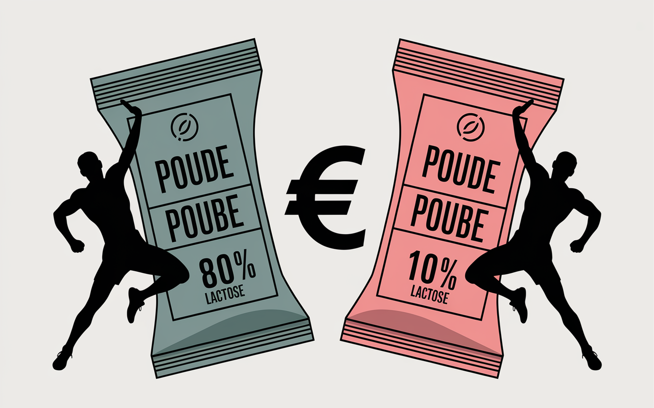 difference whey et isolate sachets pourcentage lactose