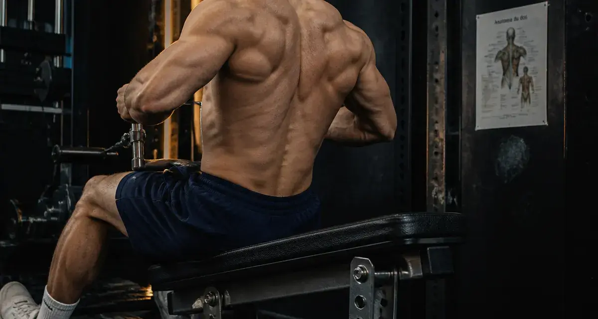 Dos musculation : rowing guidé, omoplates en action