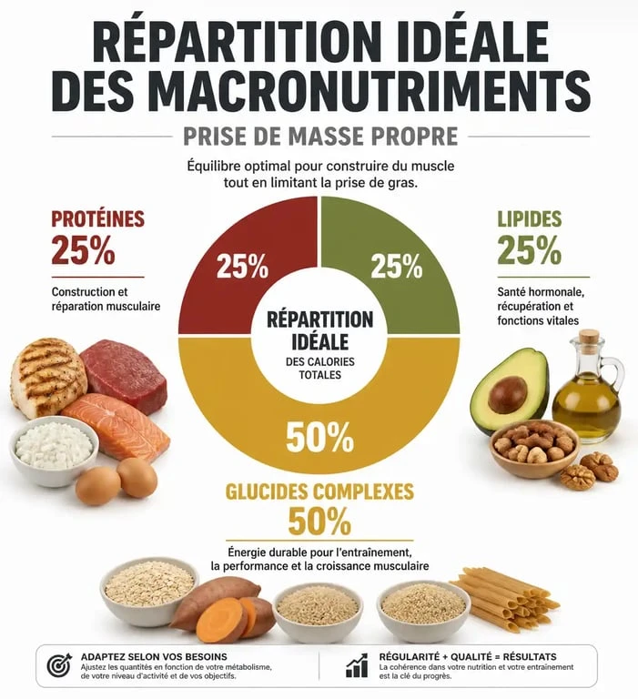 Répartition des macronutriments pour une prise de masse propre efficace
