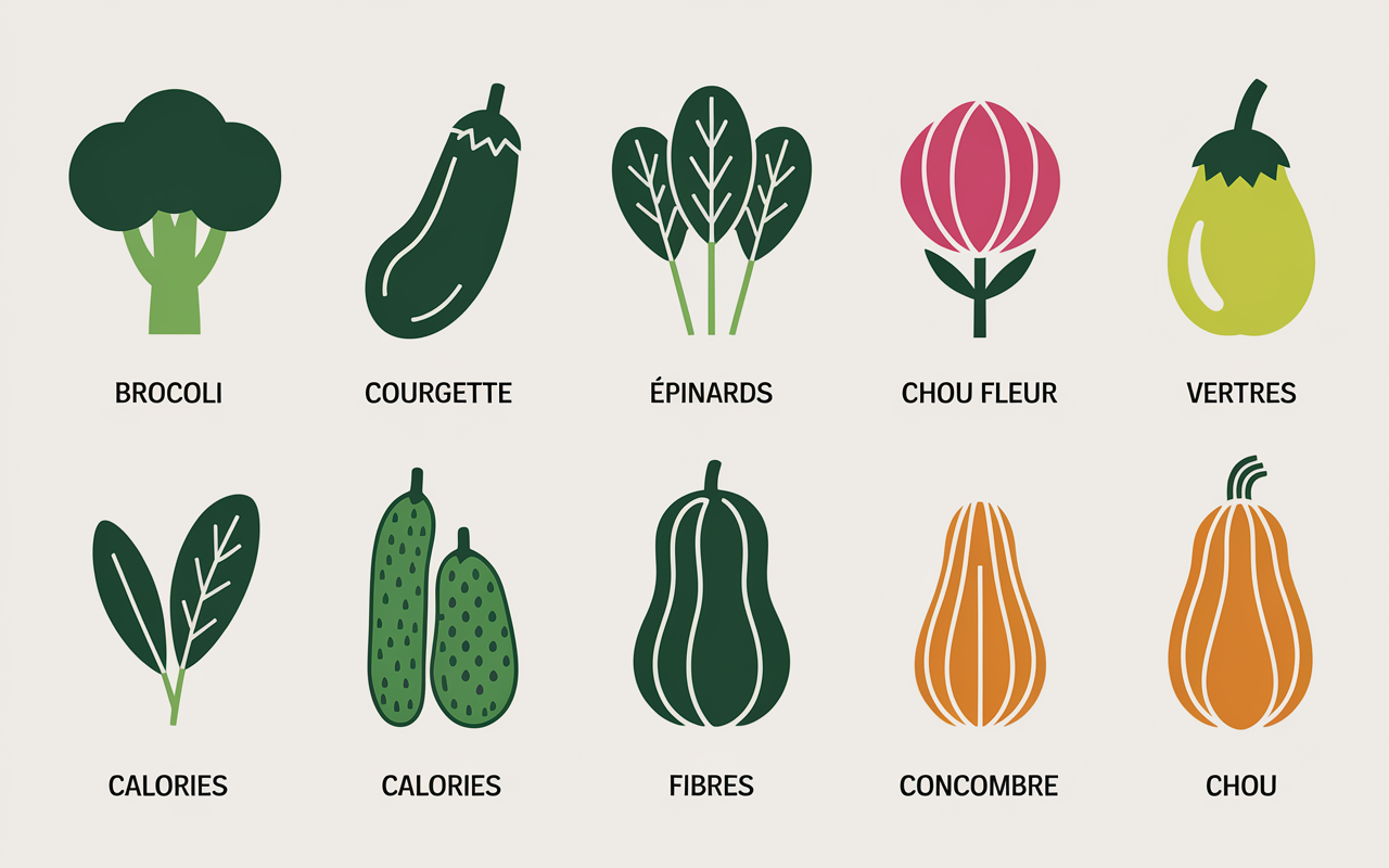 meilleur legume pour maigrir tableau calories et fibres legumes