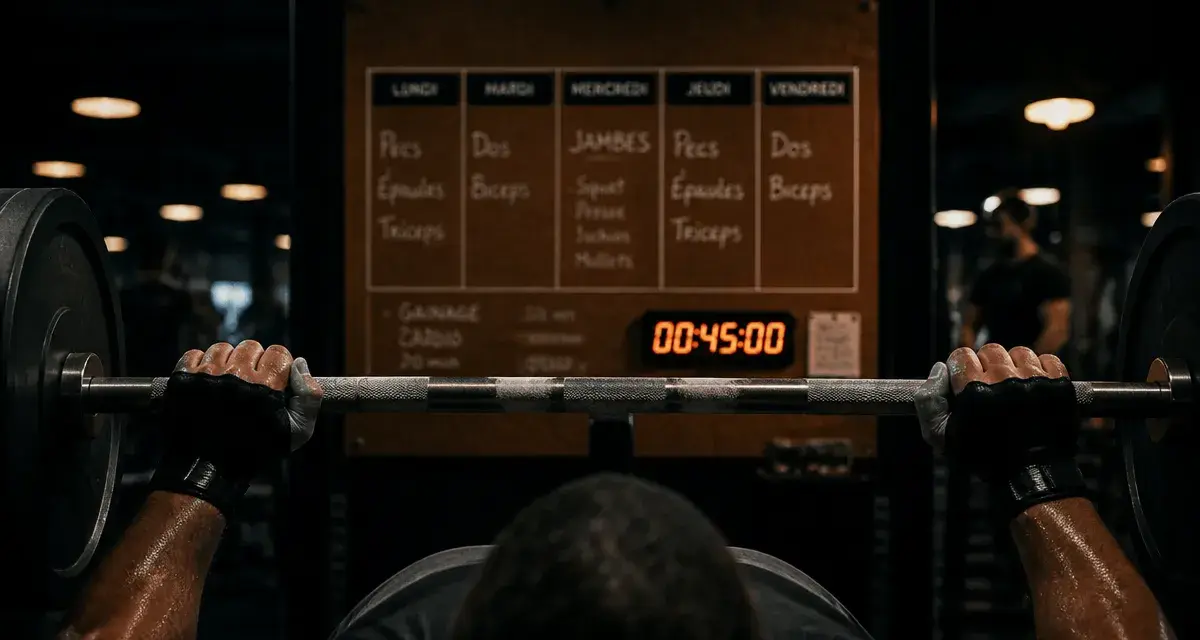 Musculation 5 fois par semaine résultat réel, planning lundi à vendredi en salle de sport
