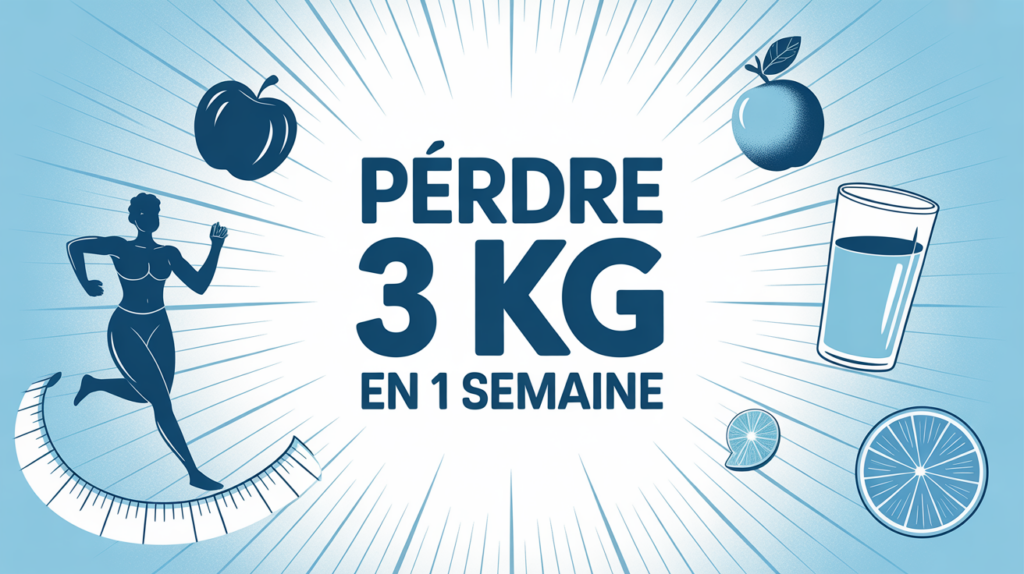 Visuel perdre 3 kg par semaine balance fruit eau