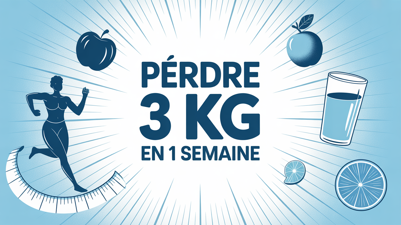 Visuel perdre 3 kg par semaine balance fruit eau