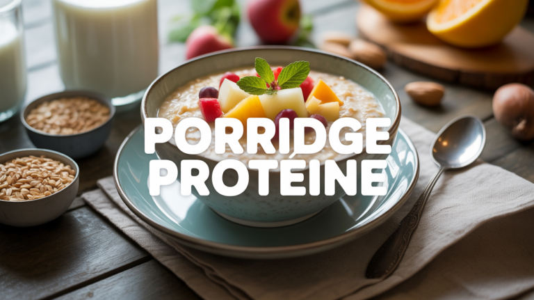 Bol de porridge proteiné garniture fruits