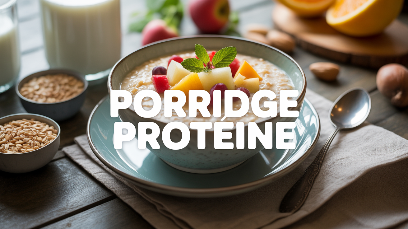 Bol de porridge proteiné garniture fruits