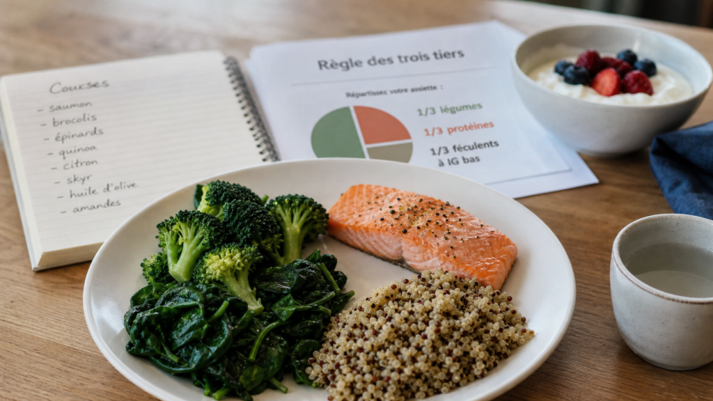 Assiette règle du volume : quoi manger en régime, légumes et protéines