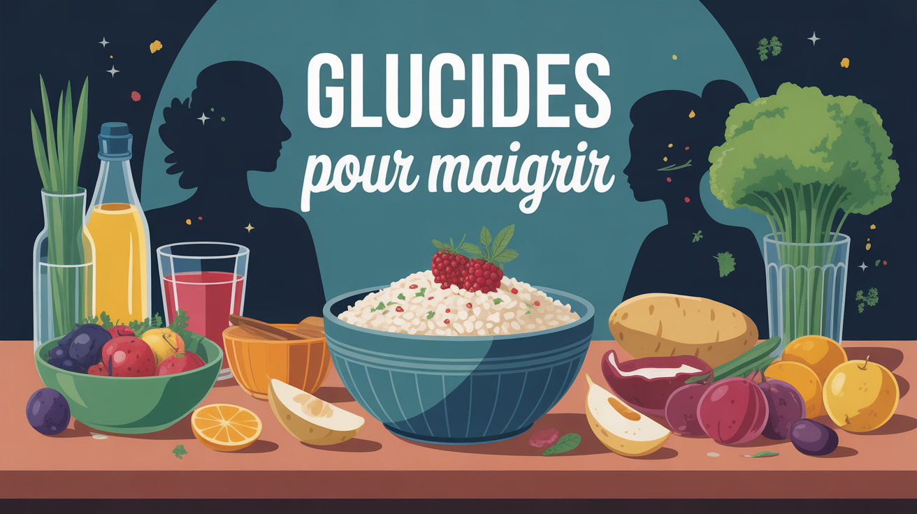 Scene de table avec bons glucides pour maigrir