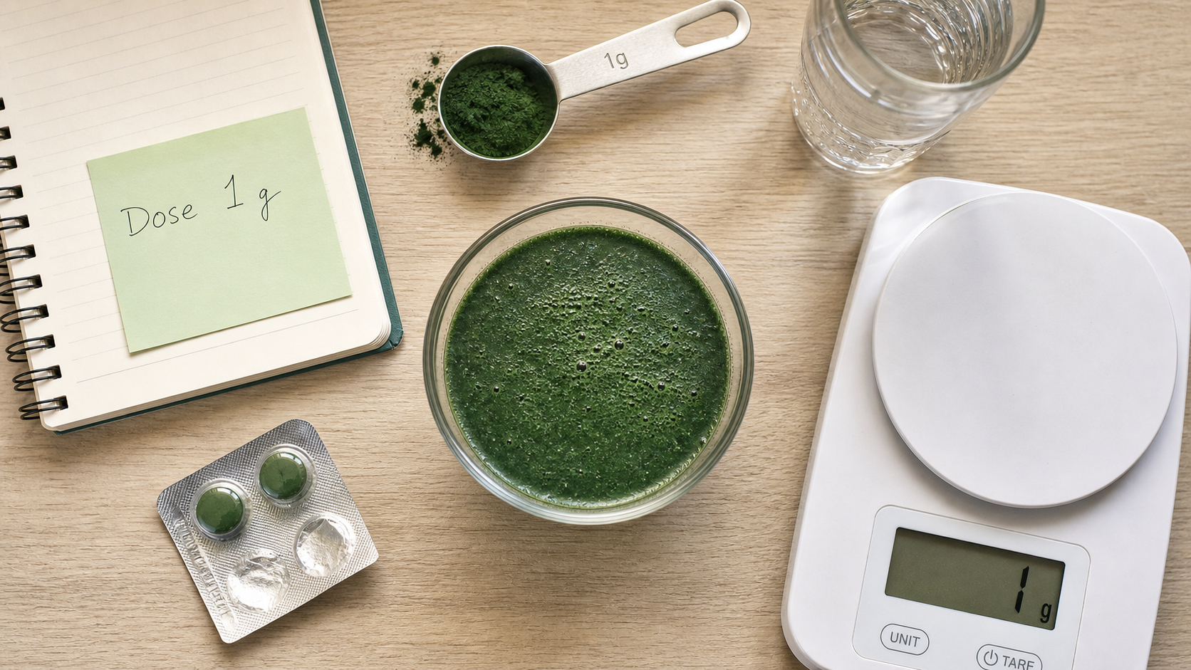 Combien de spiruline par jour pour maigrir : dose 3 à 5 g, poudre et gélules