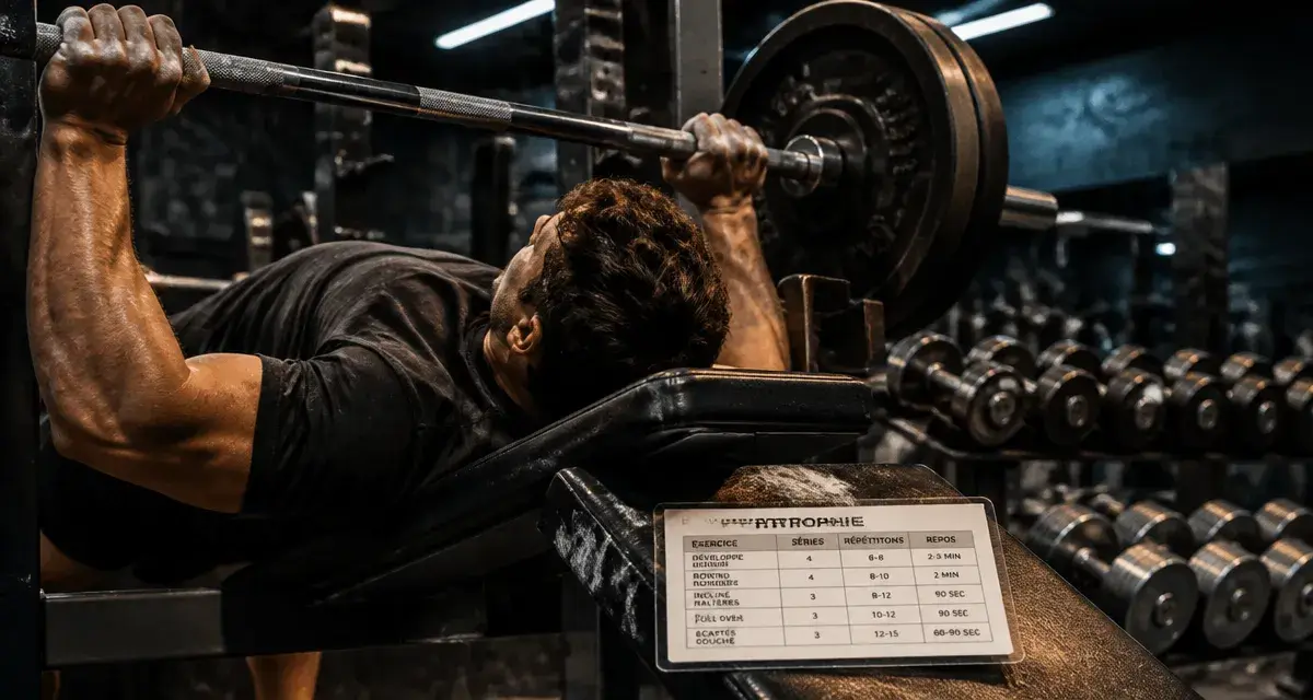 Hypertrophie musculaire : 8 à 12 répétitions en salle