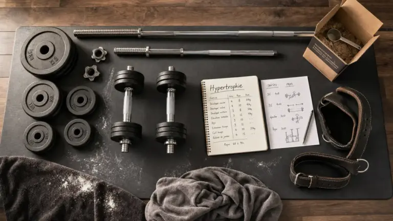 Hypertrophie musculaire : 8 à 12 répétitions, surcharge progressive